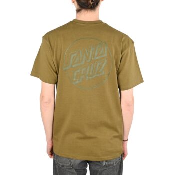 Santa Cruz Tonal Opus Dot Stripe S/S T-Shirt - Uniform Green