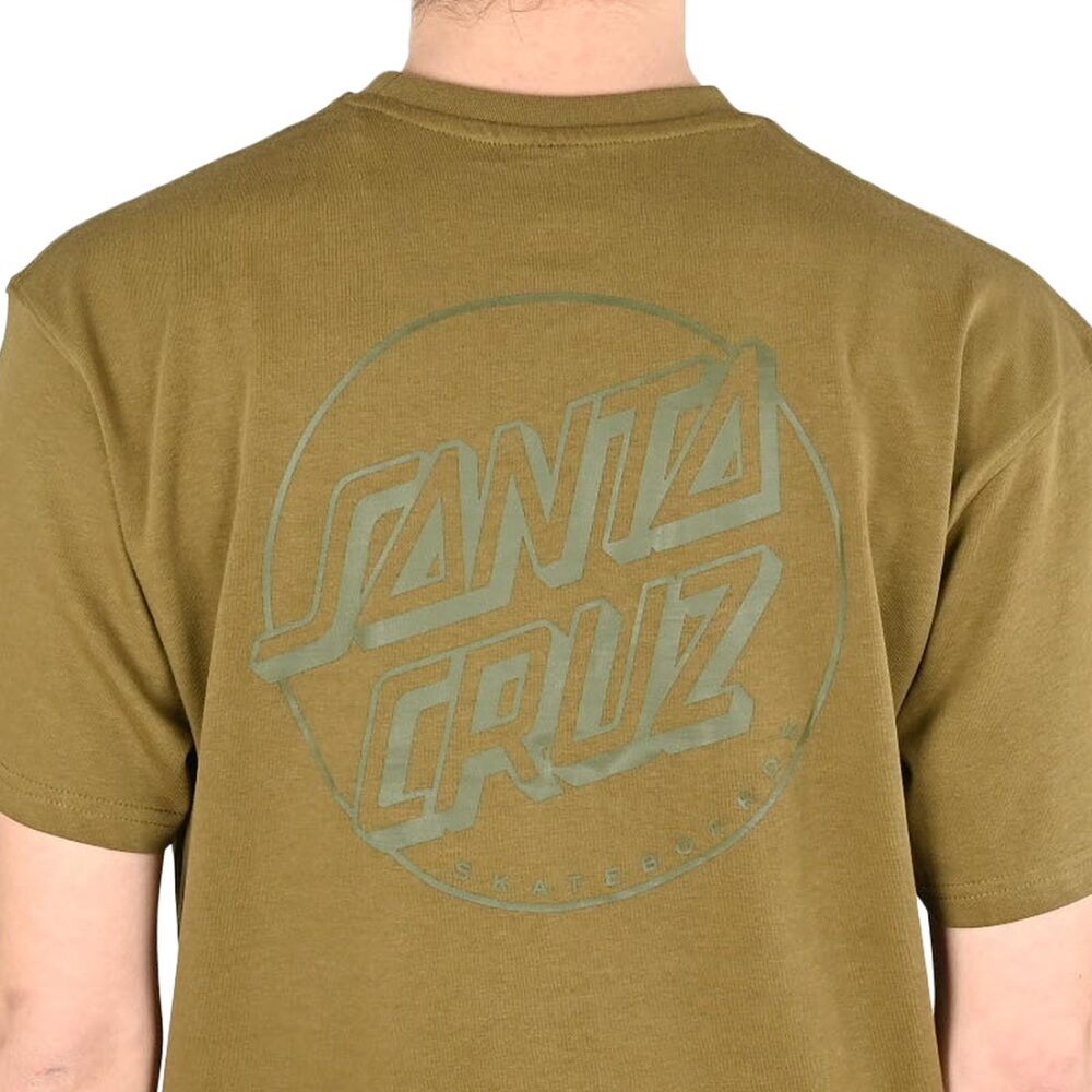 Santa Cruz Tonal Opus Dot Stripe S/S T-Shirt - Uniform Green