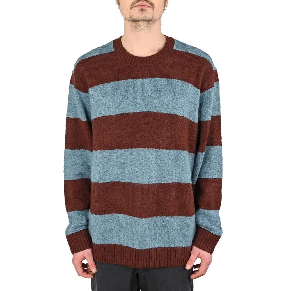 Vans Darby Stripe Knitted Jumper - Bitter Chocolate/Bstone