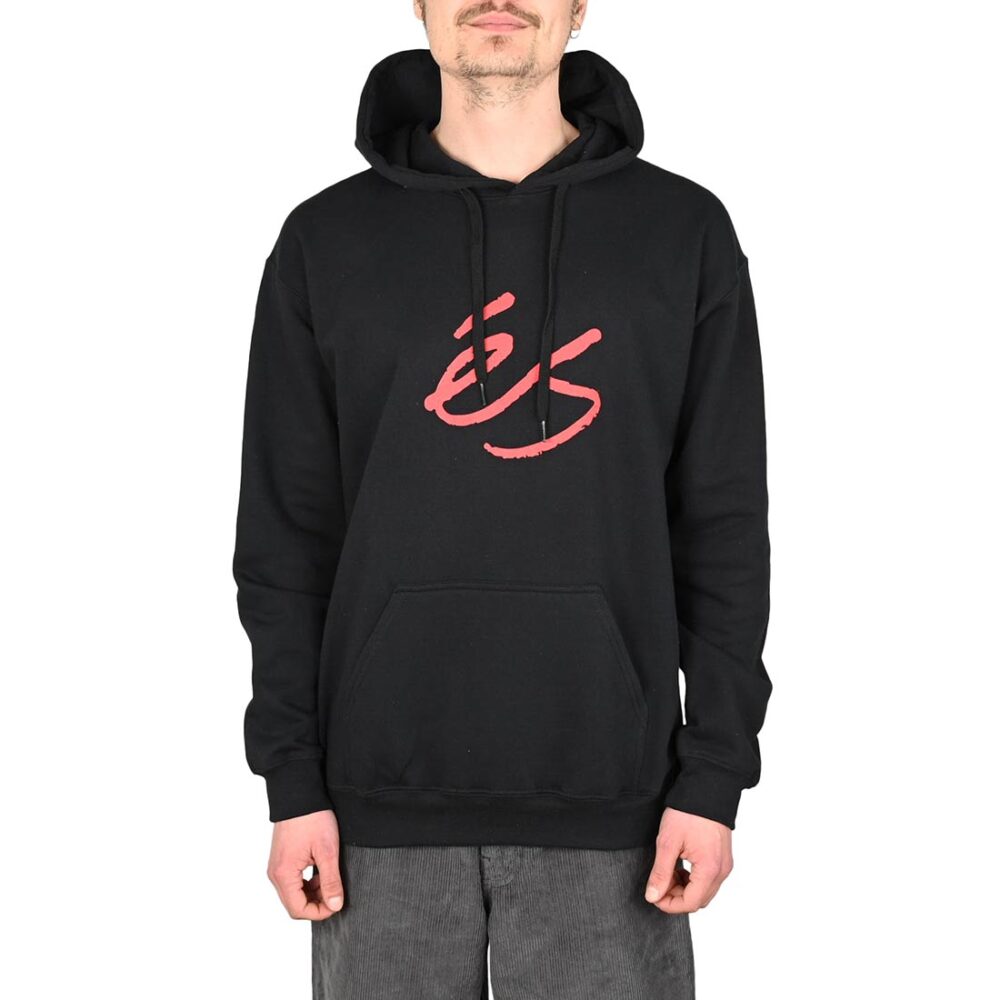 eS Script Pullover Hoodie - Black