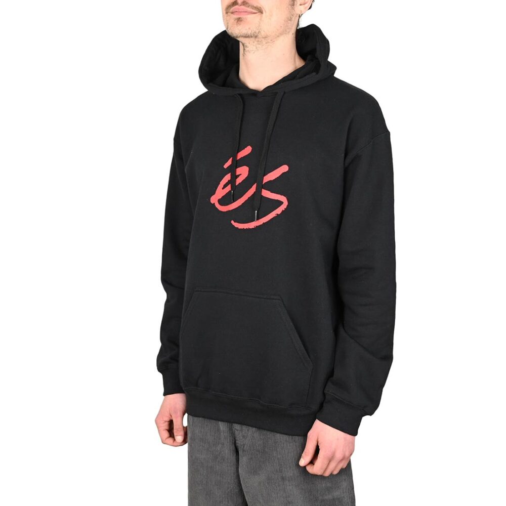 eS Script Pullover Hoodie - Black