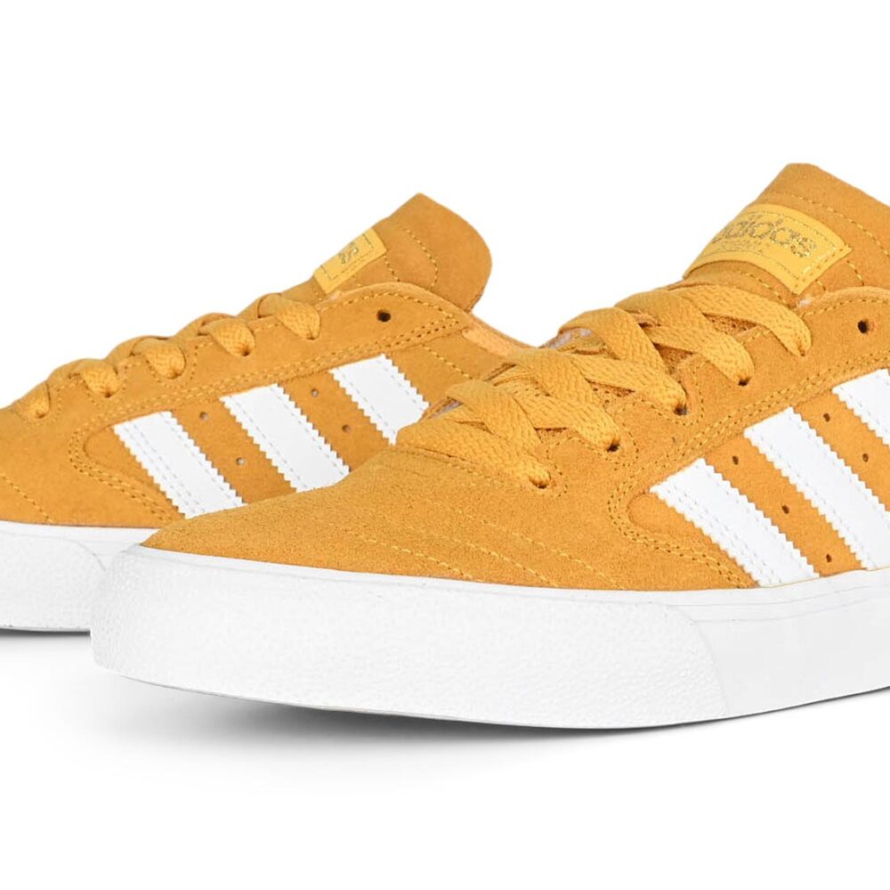Adidas Busenitz Vulc II Skate Shoes - Preloved Yellow/Cloud White/Gold Metallic
