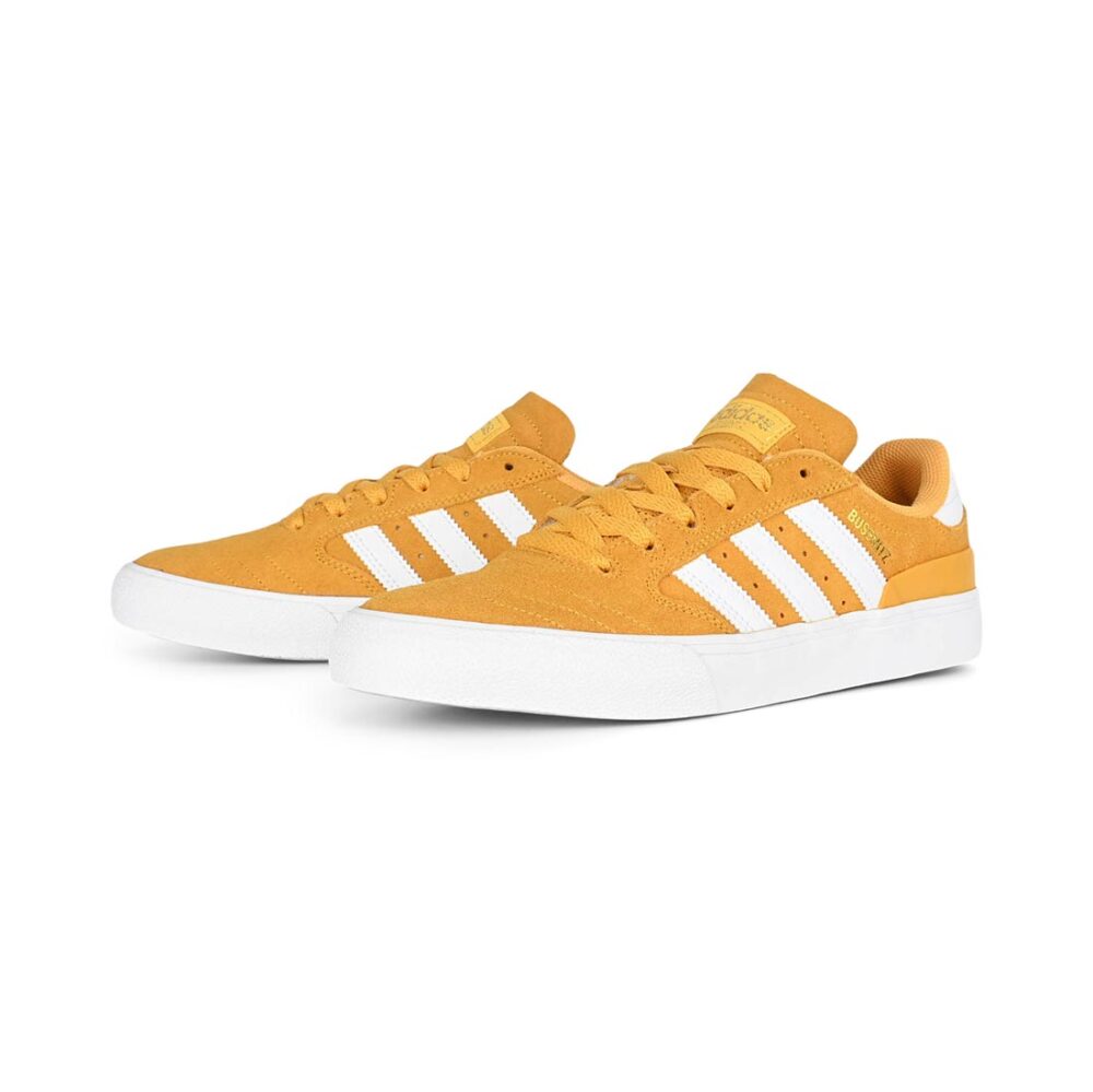 Adidas Busenitz Vulc II Skate Shoes - Preloved Yellow/Cloud White/Gold Metallic