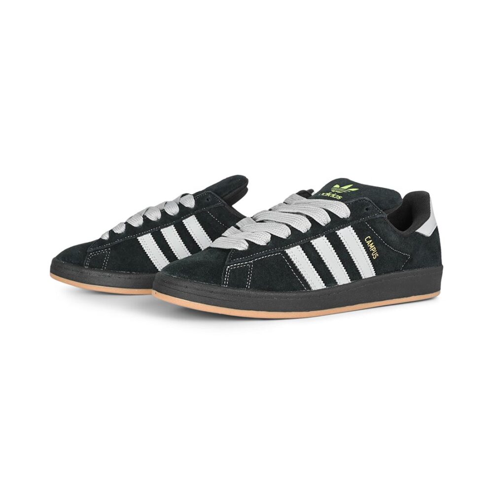 Adidas Campus 90s ADV Skate Shoes - Core Black/Grey/Gold Metallic