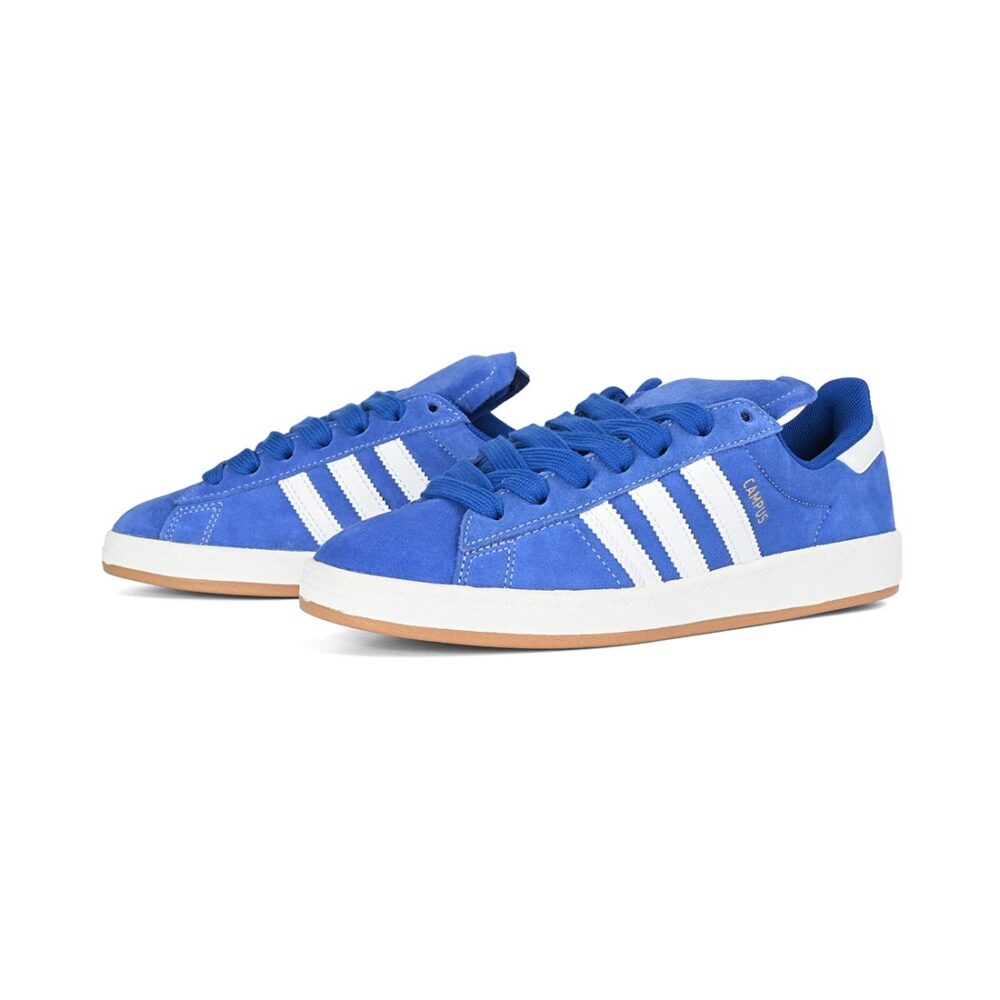 Adidas Campus ADV Skate Shoes - Royal Blue/White/Gold