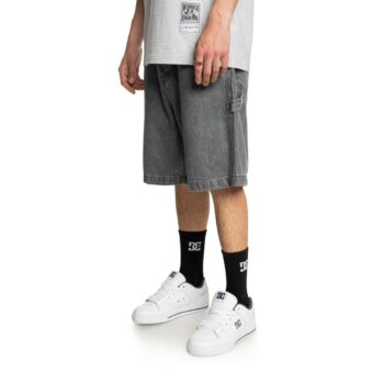 DC Carpenter Baggy Denim Shorts - Medium Grey