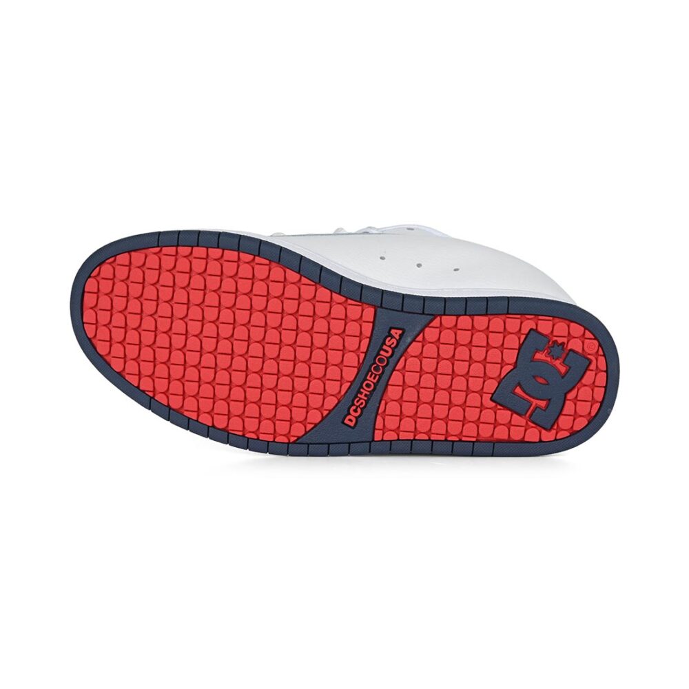 DC Court Graffik Skate Shoes - White/Navy/Red