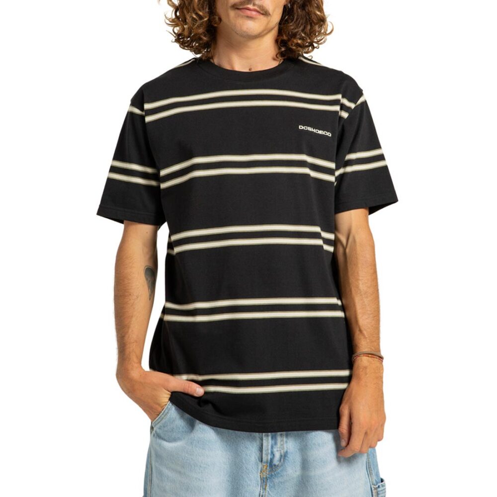 DC Portside S/S T-Shirt - Black Portside Stripe