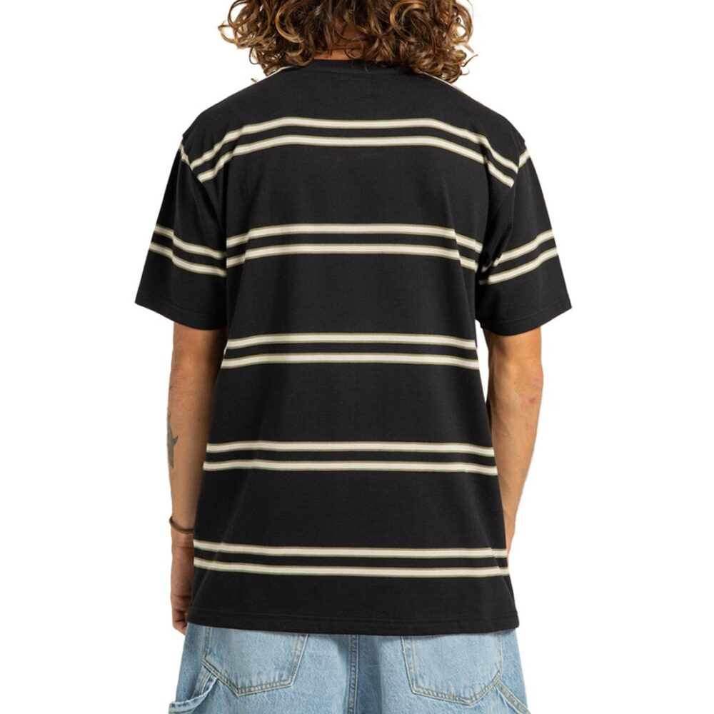 DC Portside S/S T-Shirt - Black Portside Stripe