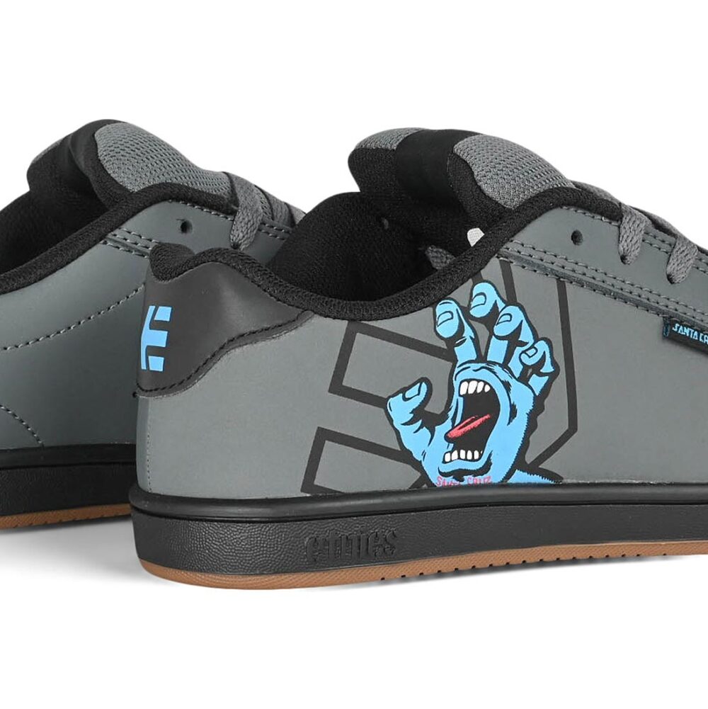 Etnies x Santa Cruz Fader (Youth) Skate Shoes - Dark Grey/Black