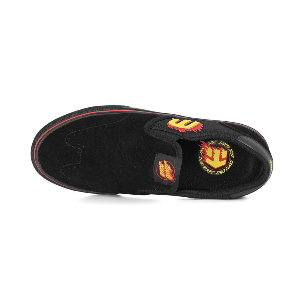 Etnies x Santa Cruz Lo-Cut Slip-On Skate Shoes - Black
