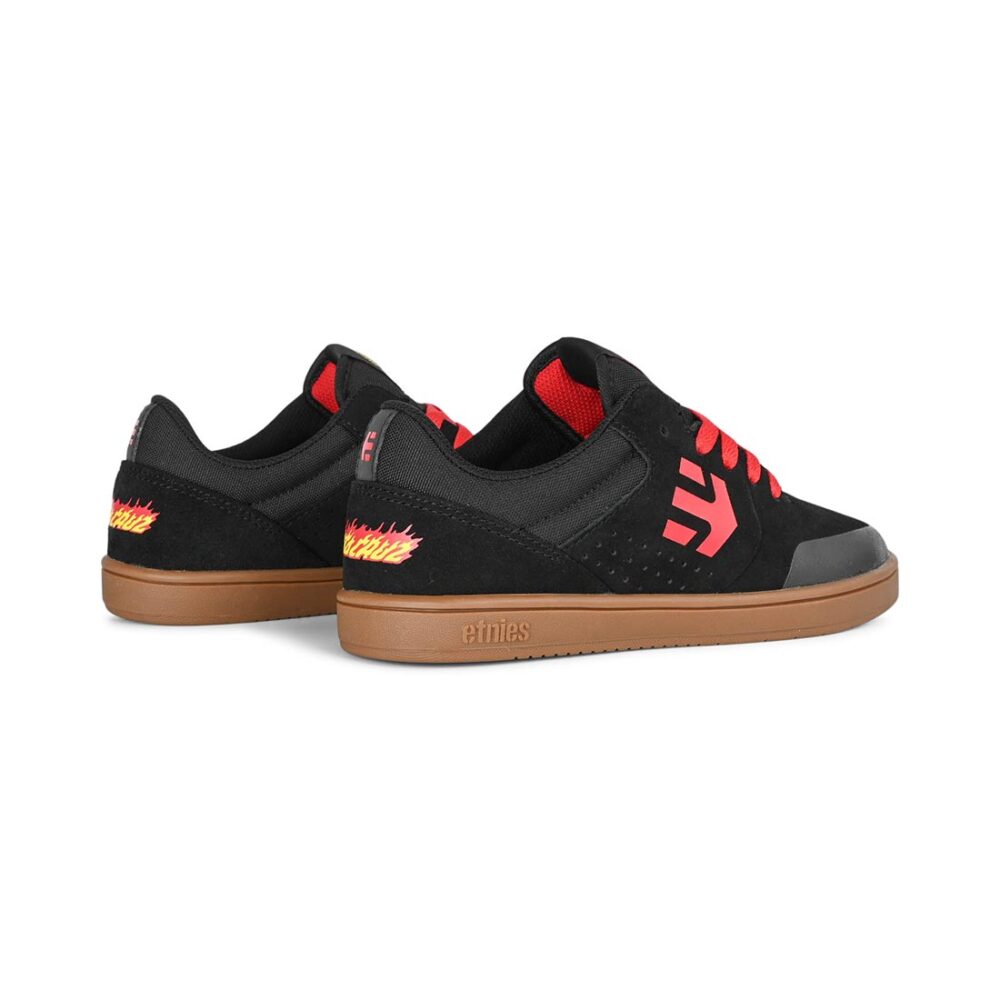 Etnies x Santa Cruz Marana (Youth) Skate Shoes - Black/Red/Gum