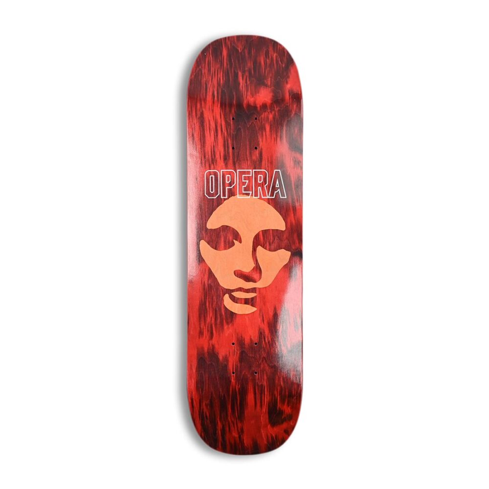 Opera Die-Cut Mask Ex7 8.5" Skateboard Deck - Red