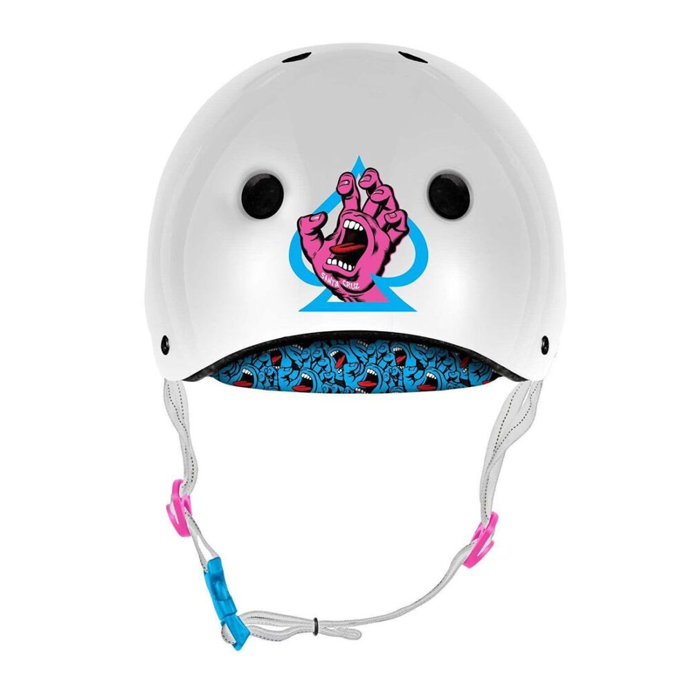 Pro-Tec x Santa Cruz Low Pro Helmet - White Gloss