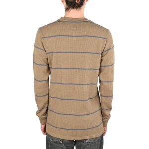 RVCA Thermal Stripe L/S T-Shirt - Heather Grey