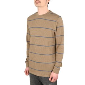 RVCA Thermal Stripe L/S T-Shirt - Heather Grey