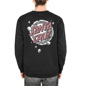 Santa Cruz Roskopp Destruct Dot Crew Sweater - Black
