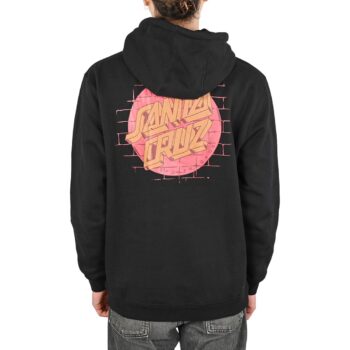 Santa Cruz Scrawl Brick Dot Center Pullover Hoodie - Black