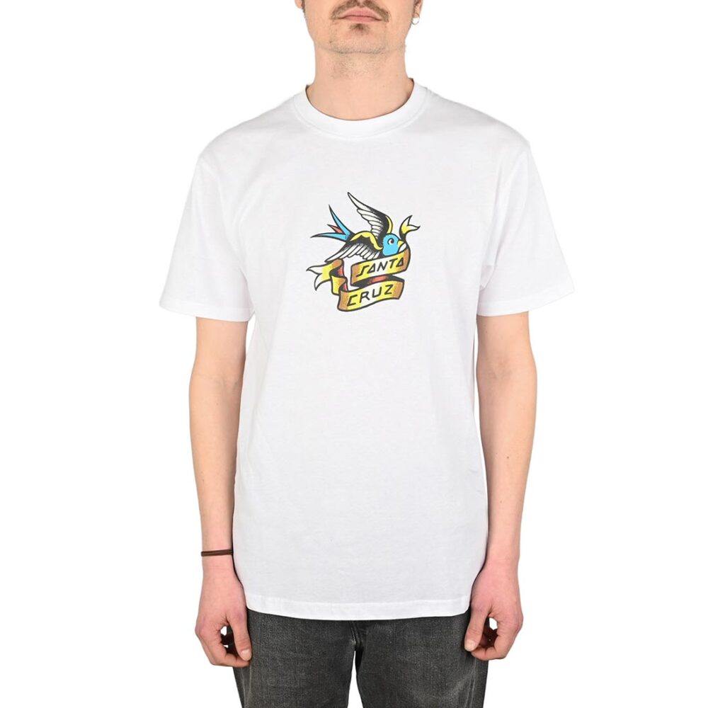 Santa Cruz Sommer Sparrow Front S/S T-Shirt - White