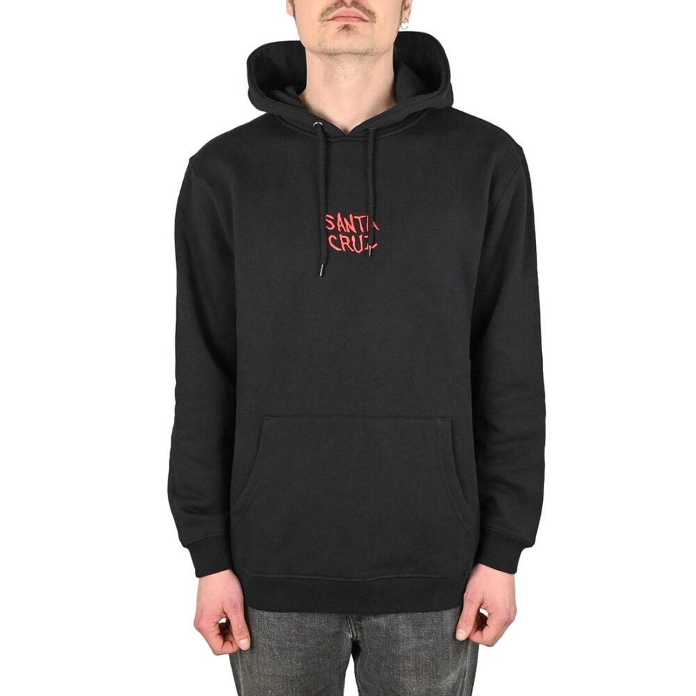 Santa Cruz Torn Hand Pullover Hoodie - Black