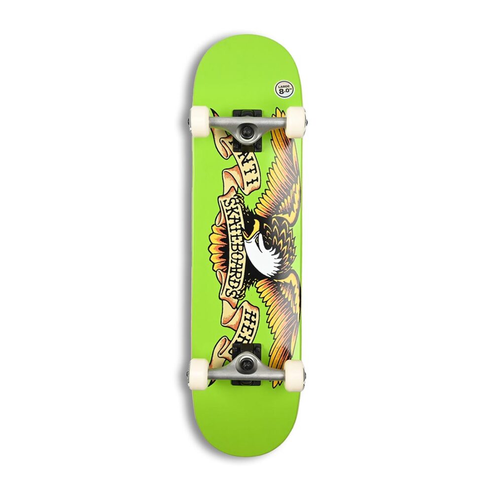 Anti Hero Classic Eagle 8" Complete Skateboard - Green