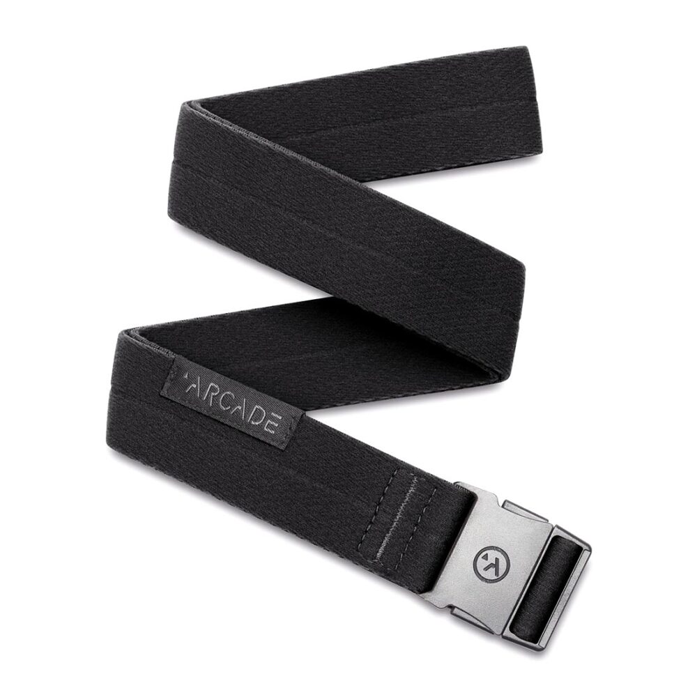 Arcade Midnighter Slim Stretch Belt - Black Noir