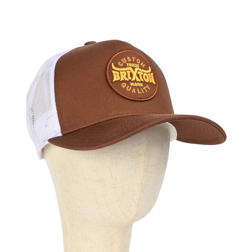 Brixton Gibson NP Trucker Cap - Brown/Off White