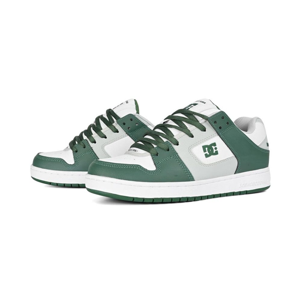 DC Manteca SE Skate Shoes - White/Grey/Green