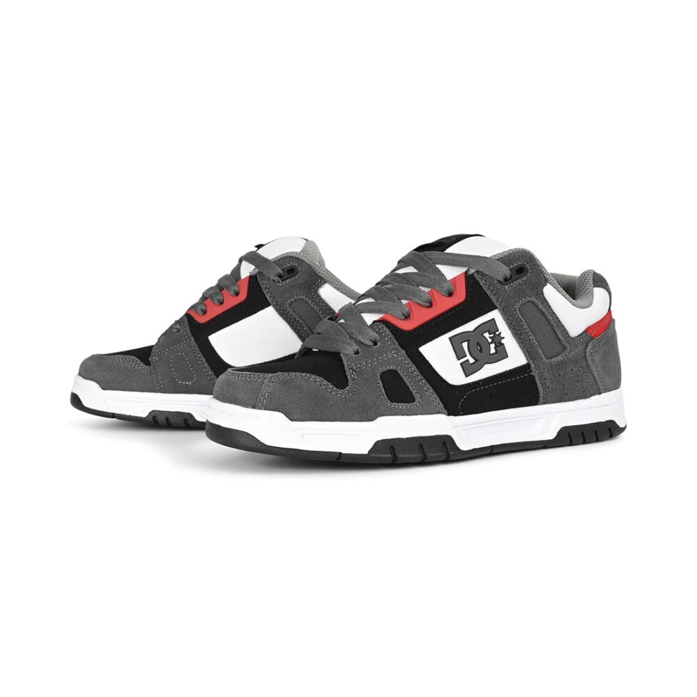 DC Stag Skate Shoes - Black/Grey/White