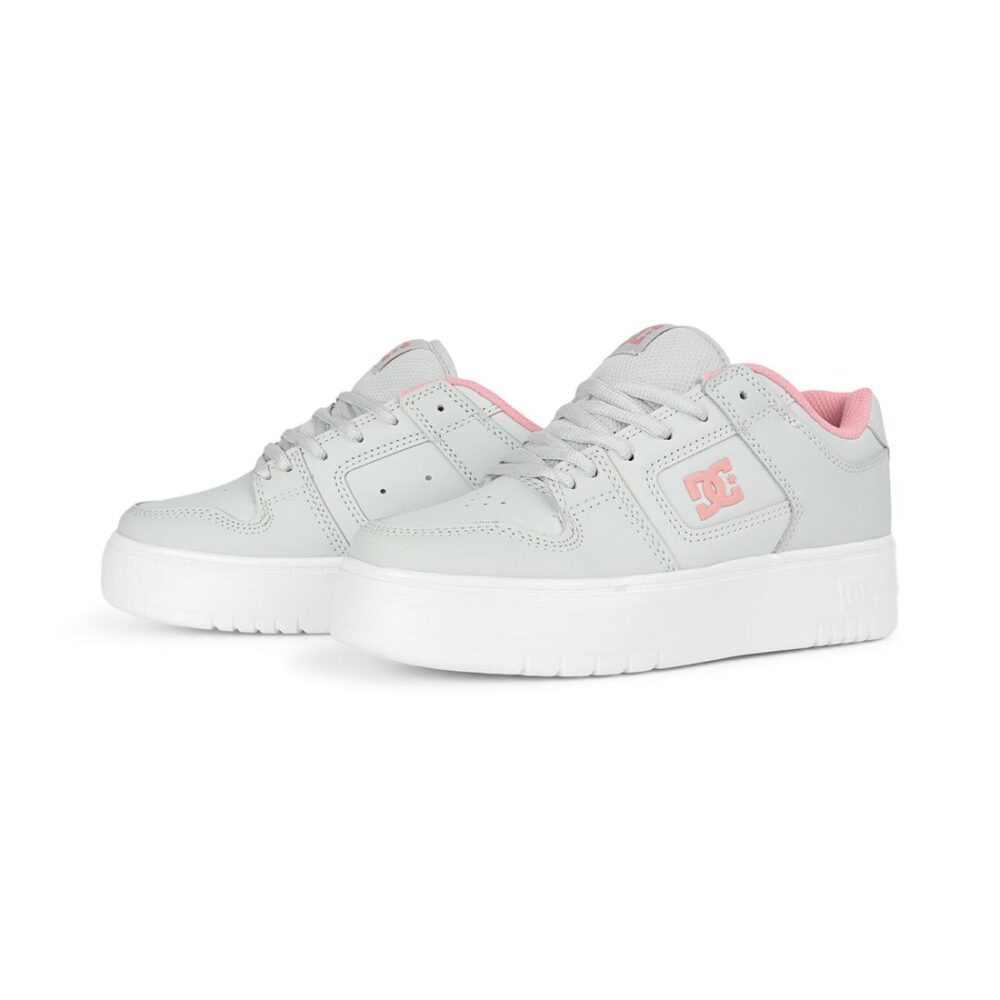 DC Women's Manteca 4 Platform Skate Shoes - Grey/Blushing Bride