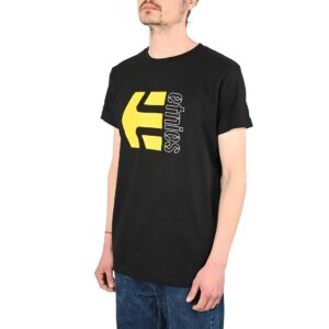 Etnies Corp Combo S/S T-Shirt - Black/Yellow/White