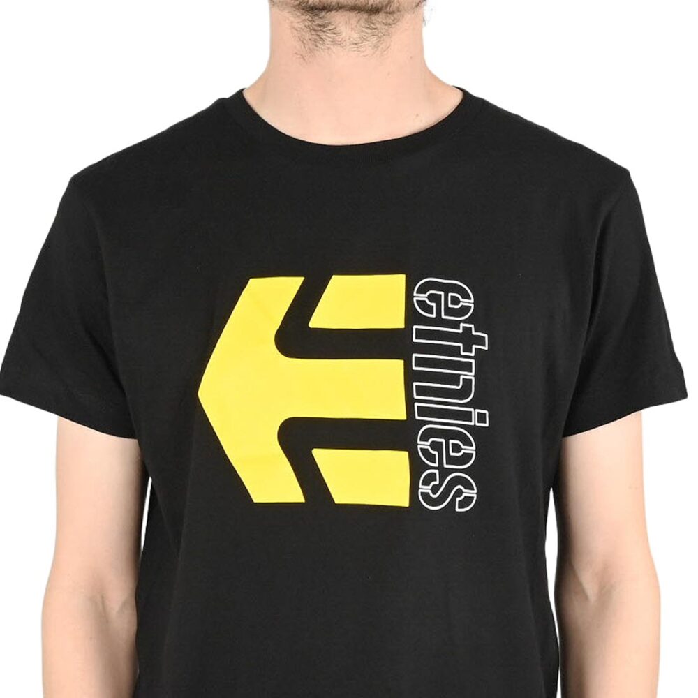 Etnies Corp Combo S/S T-Shirt - Black/Yellow/White