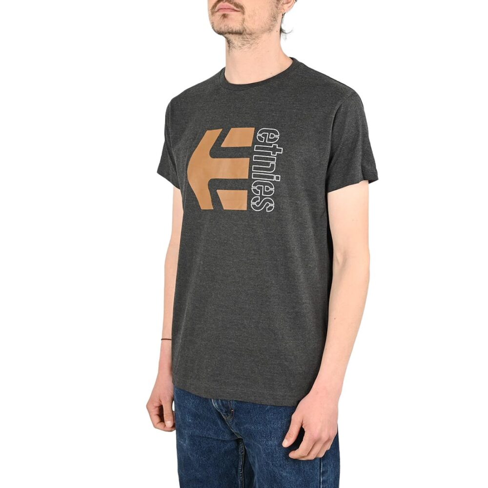 Etnies Corp Combo S/S T-Shirt - Charcoal/Heather