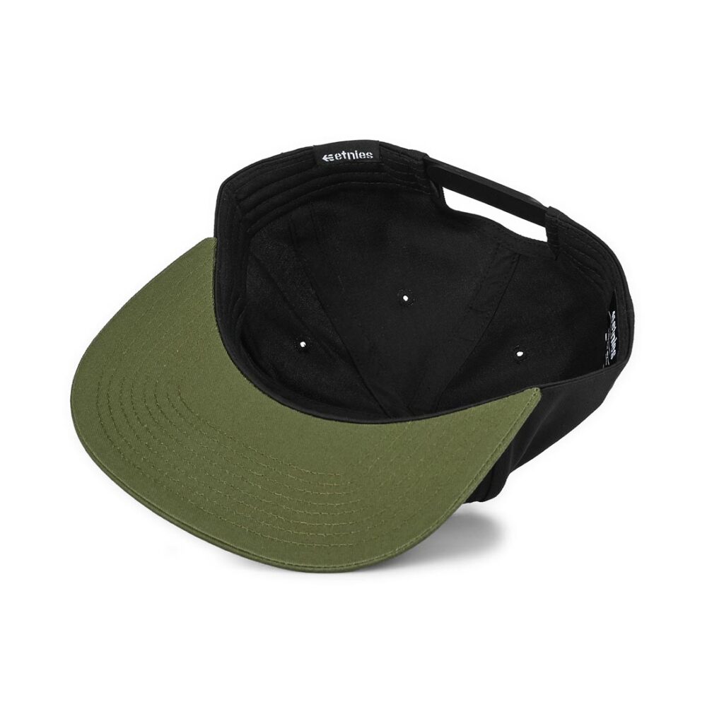 Etnies Corp Snapback Cap – Black/Olive