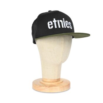 Etnies Corp Snapback Cap – Black/Olive