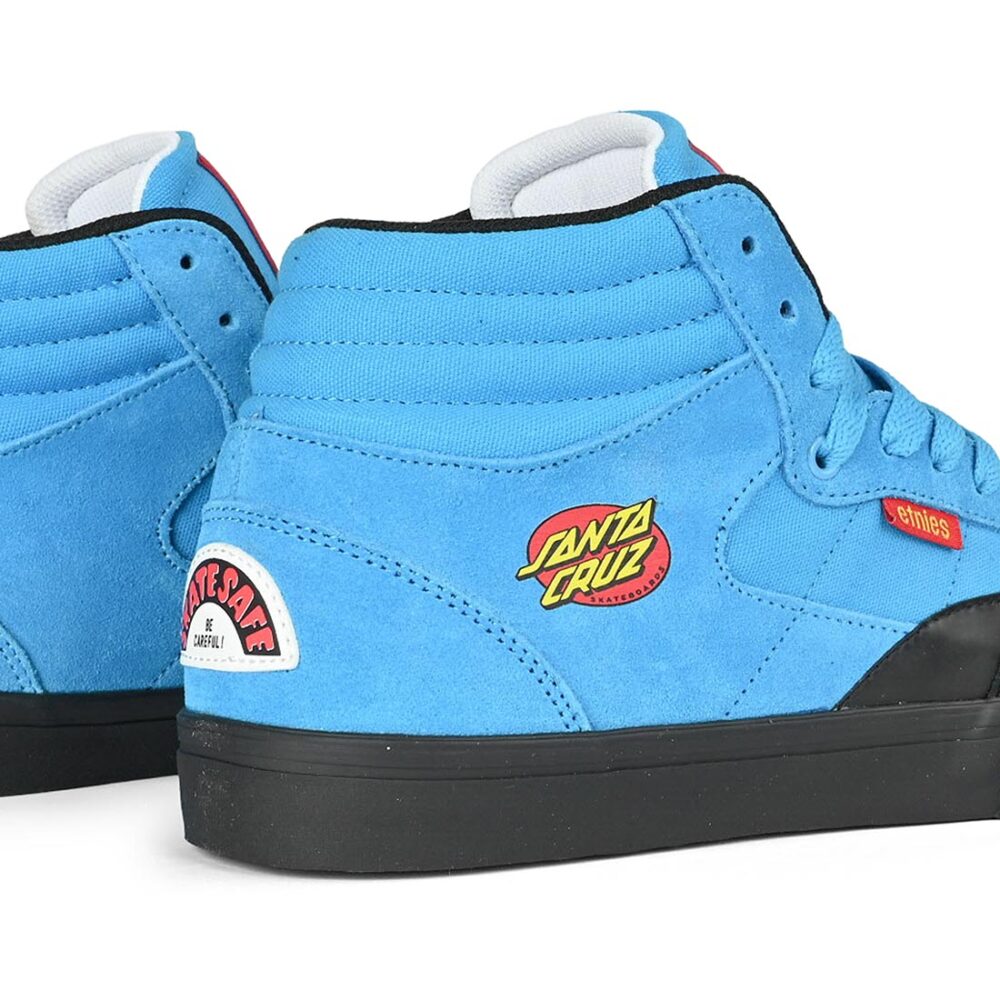 Etnies x Santa Cruz Screw Vulc Mid Skate Shoes - Black/Blue/Black