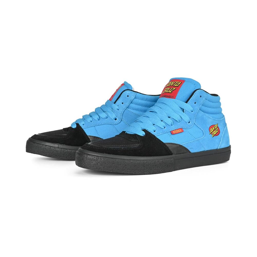 Etnies x Santa Cruz Screw Vulc Mid Skate Shoes - Black/Blue/Black