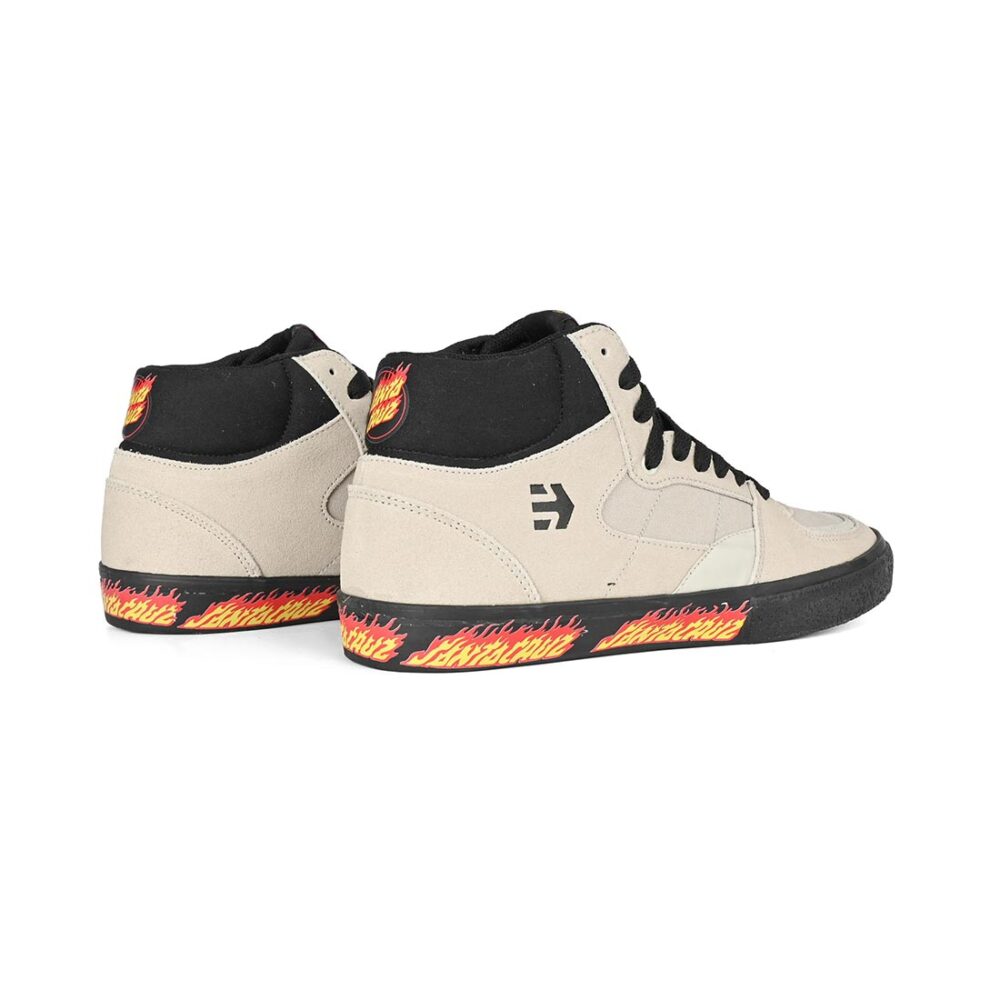 Etnies x Santa Cruz Screw Vulc Mid Skate Shoes - White/Black