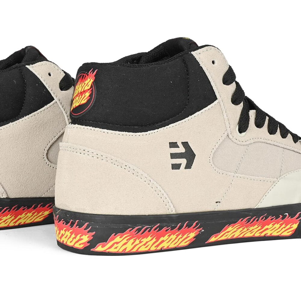 Etnies x Santa Cruz Screw Vulc Mid Skate Shoes - White/Black