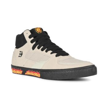 Etnies x Santa Cruz Screw Vulc Mid Skate Shoes - White/Black
