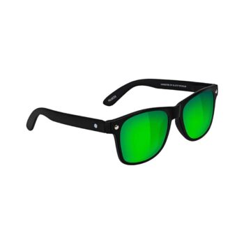 Glassy Eyewear Leonard Polarized Sunglasses - Black/Green Mirror