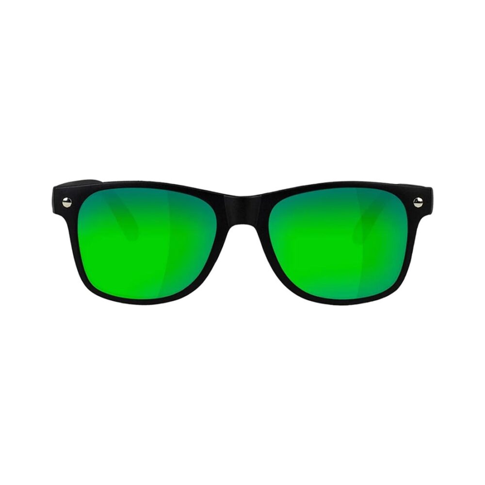 Glassy Eyewear Leonard Polarized Sunglasses - Black/Green Mirror