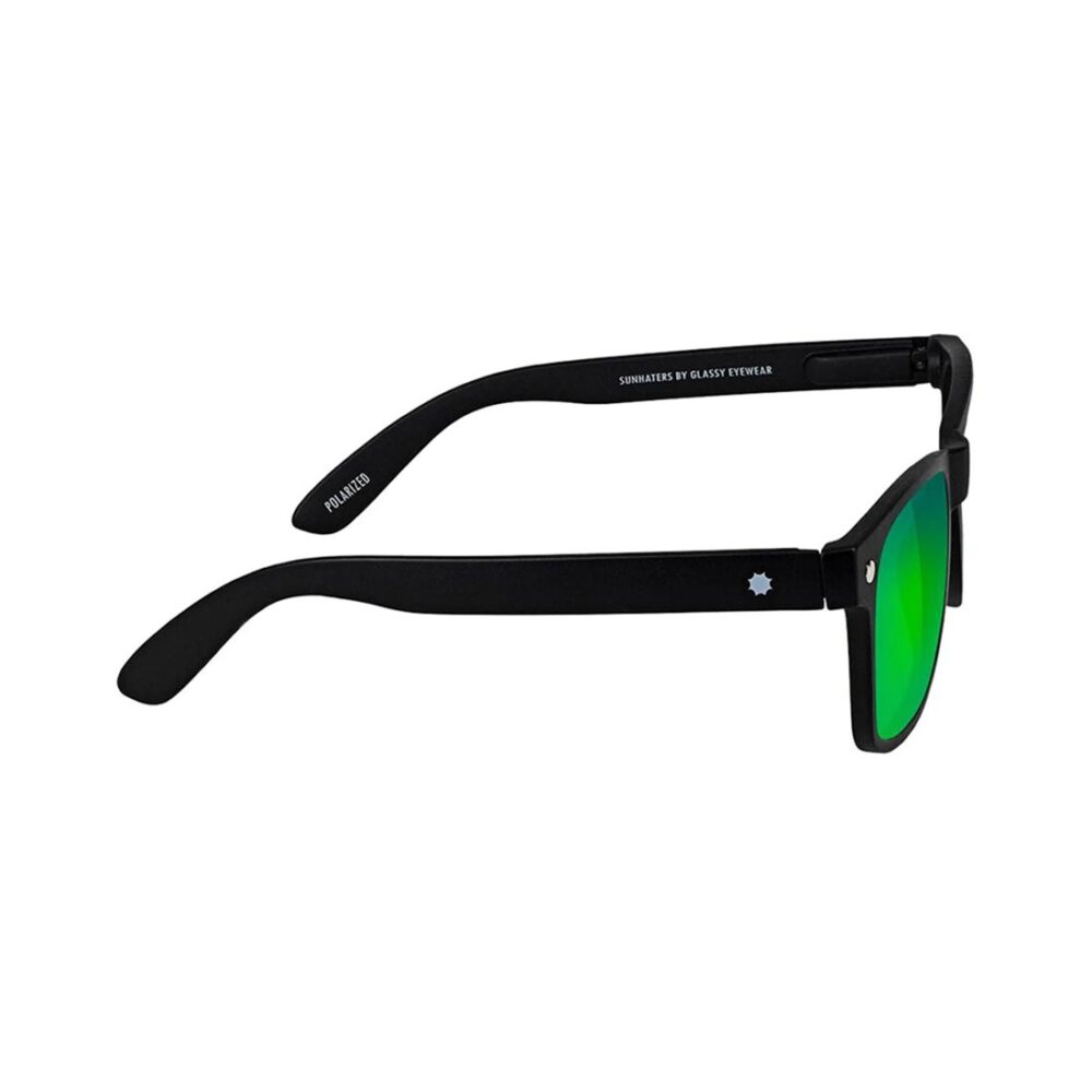 Glassy Eyewear Leonard Polarized Sunglasses - Black/Green Mirror