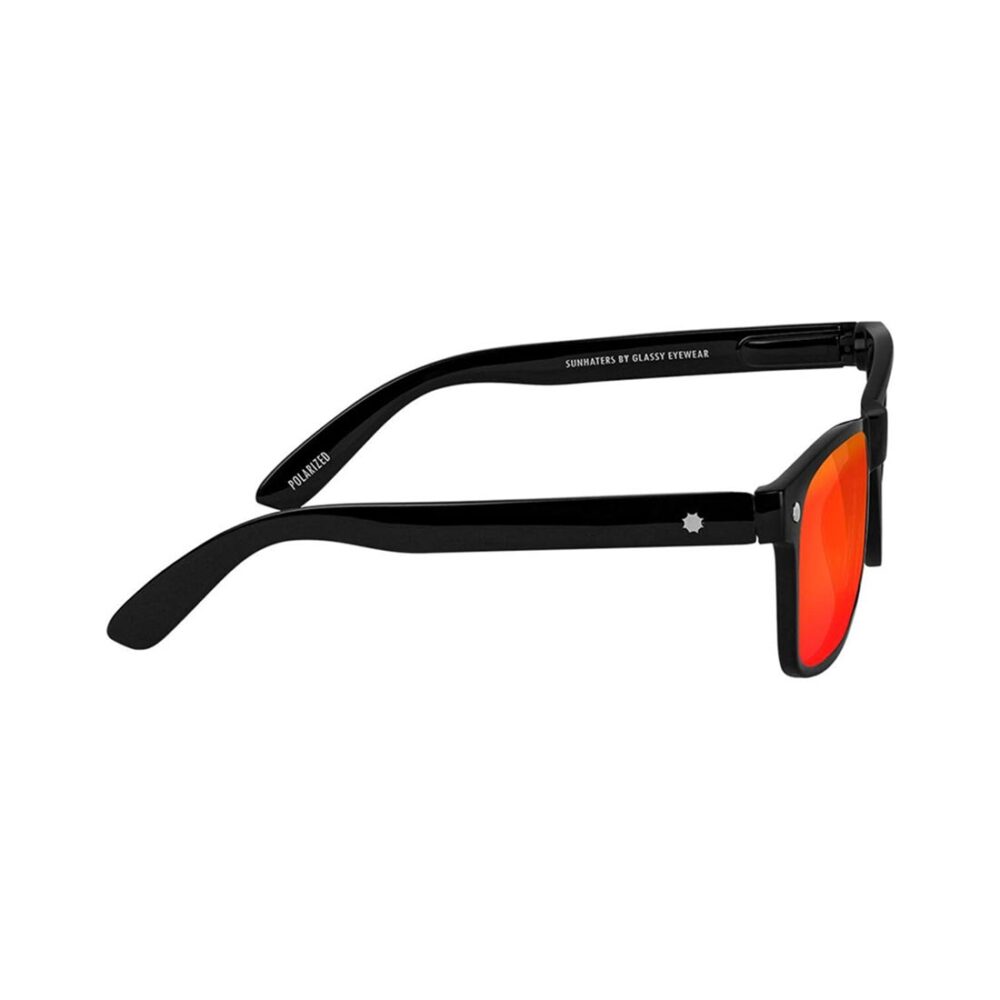 Glassy Eyewear Leonard Polarized Sunglasses - Black/Red Mirror