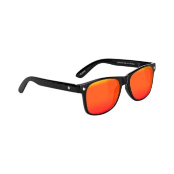 Glassy Eyewear Leonard Polarized Sunglasses - Black/Red Mirror