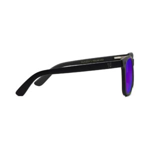 Glassy Eyewear Mikemo Premium Polarized Sunglasses - Blackout/Blue Mirror