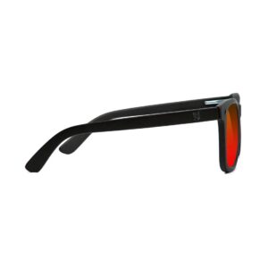 Glassy Eyewear Mikemo Premium Polarized Sunglasses - Blackout/Red Mirror