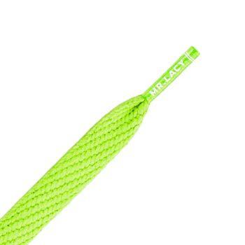 Mr. Lacy Flatties 130cm Shoelaces - Neon Green