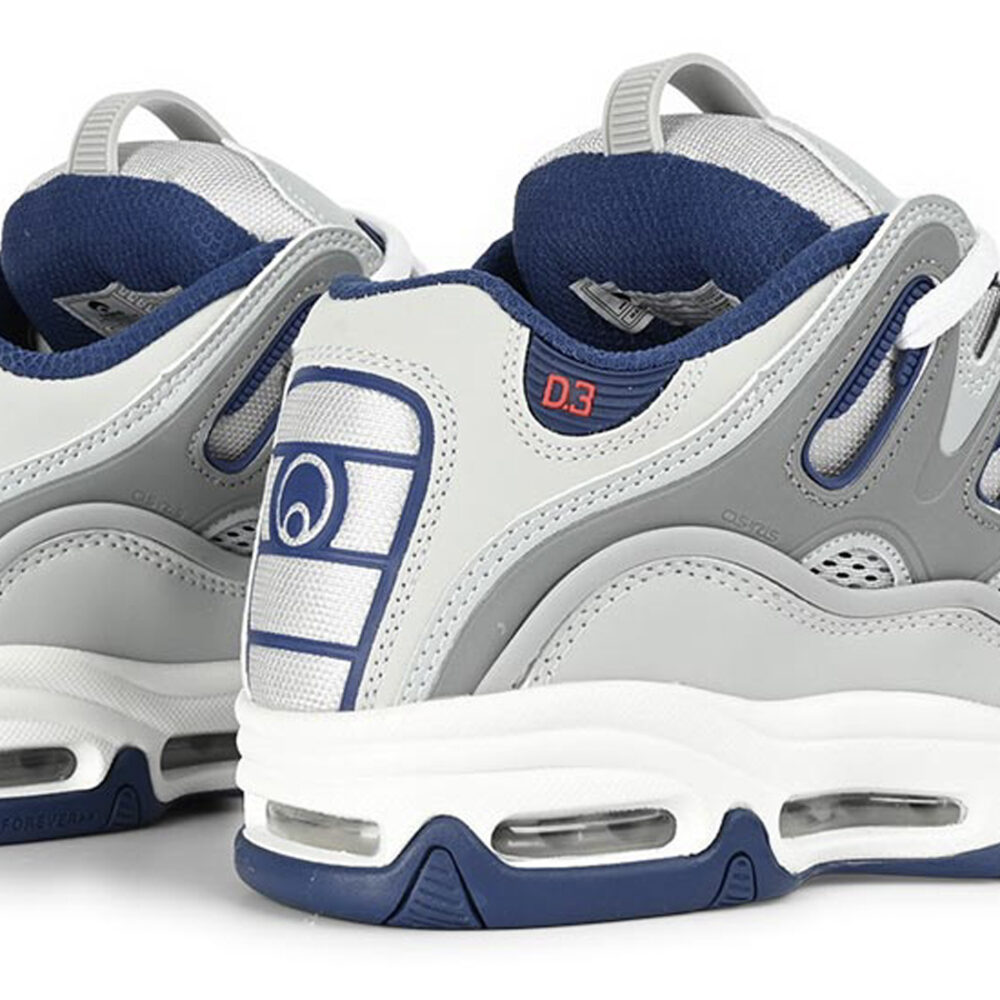 Osiris D3 2001 Skate Shoes - Grey/Navy/White