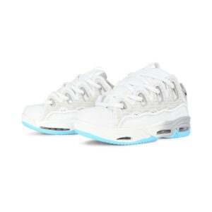 Osiris D3 2001 Skate Shoes - White/Grey/Baby Blue